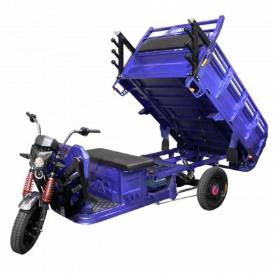 Грузовой электротрицикл TRIGO ZEUS 1000W/60V/50AH (DZM) (синий) - Зображення 3