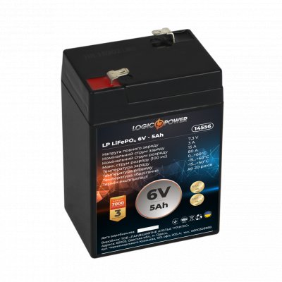 Аккумулятор LP LiFePO4 6V - 5 Ah - Зображення 2