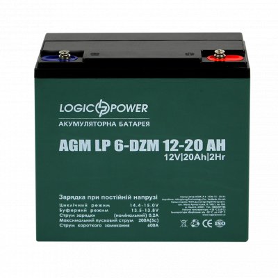 Тяговый свинцово-кислотный аккумулятор LP 6-DZM-20 Ah - Зображення 4