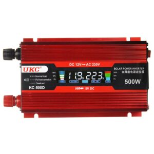 Авто инвертор 12V-220V 500W LCD KC-500D + USB Red