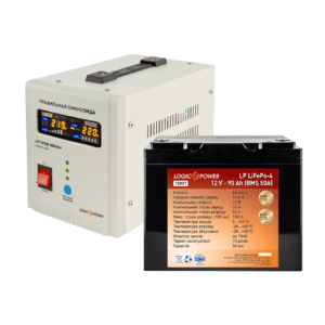 Набор резервного питания для котла LogicPower ИБП 800VA + литиевая (LifePo4) батарея 1300W