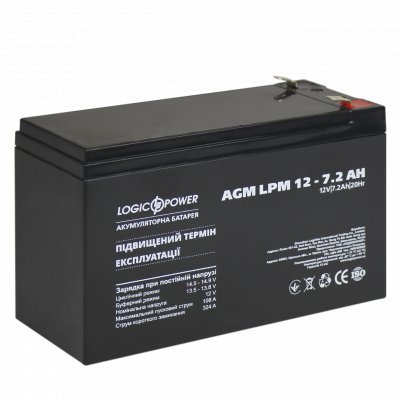 Аккумулятор AGM LPM 12V - 7.2 Ah - Зображення 3