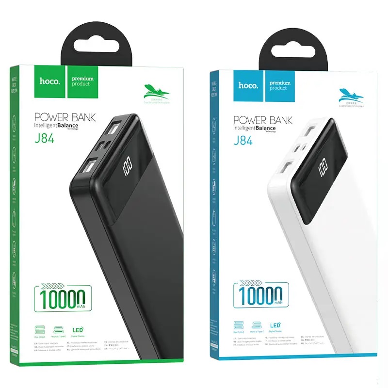 Внешний аккумулятор (Polymer Battery) HOCO J84 , 10000mAh, Mix color, Blister - Зображення 2