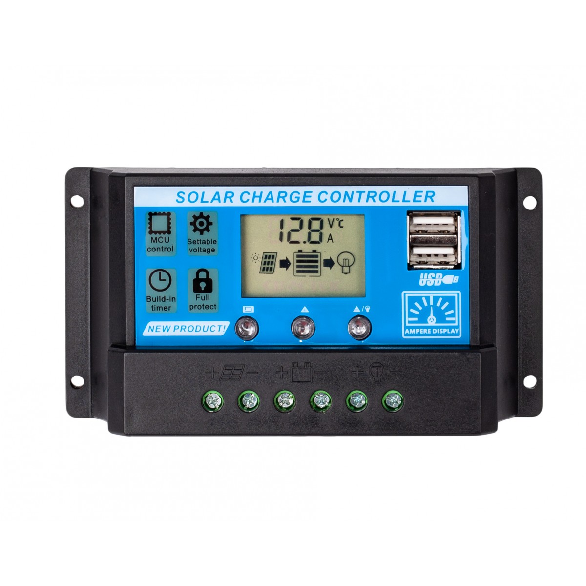 Солнечный регулятор SOL PWM 10A 2xUSB, Volt Polska - Зображення 2