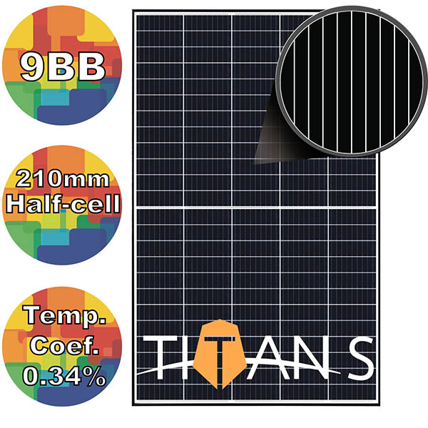 Солнечная батарея 400Вт моно, RSM40-8-400M Risen 9BB TITAN S BLACK FRAME