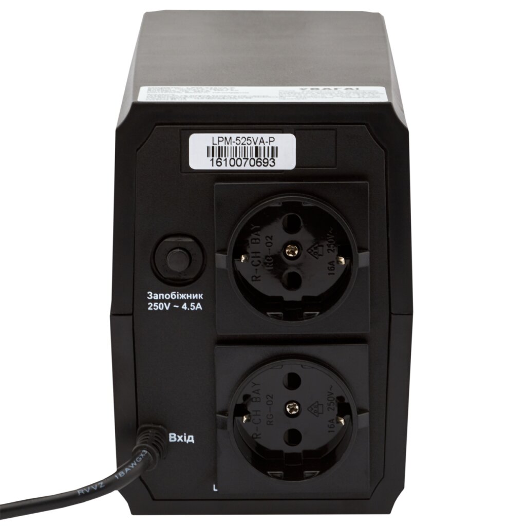 Линейно-интерактивный ИБП LPM-525VA-P (367Вт) - Зображення 3