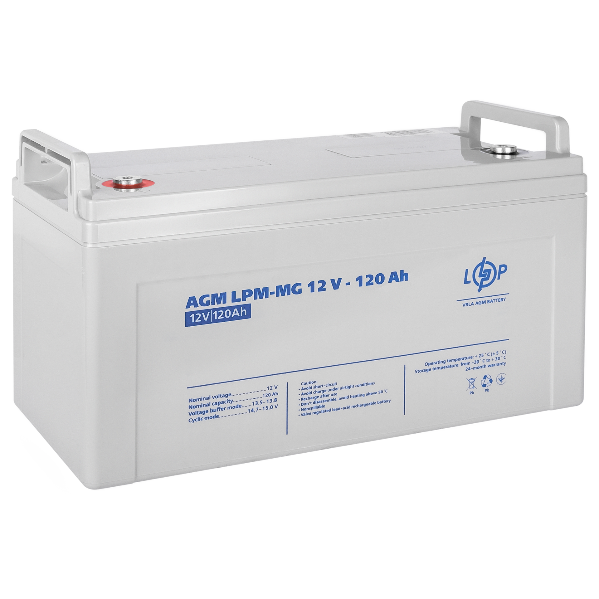 Мультигелевый аккумулятор 120 Ah LPM-MG 12V - Зображення 2
