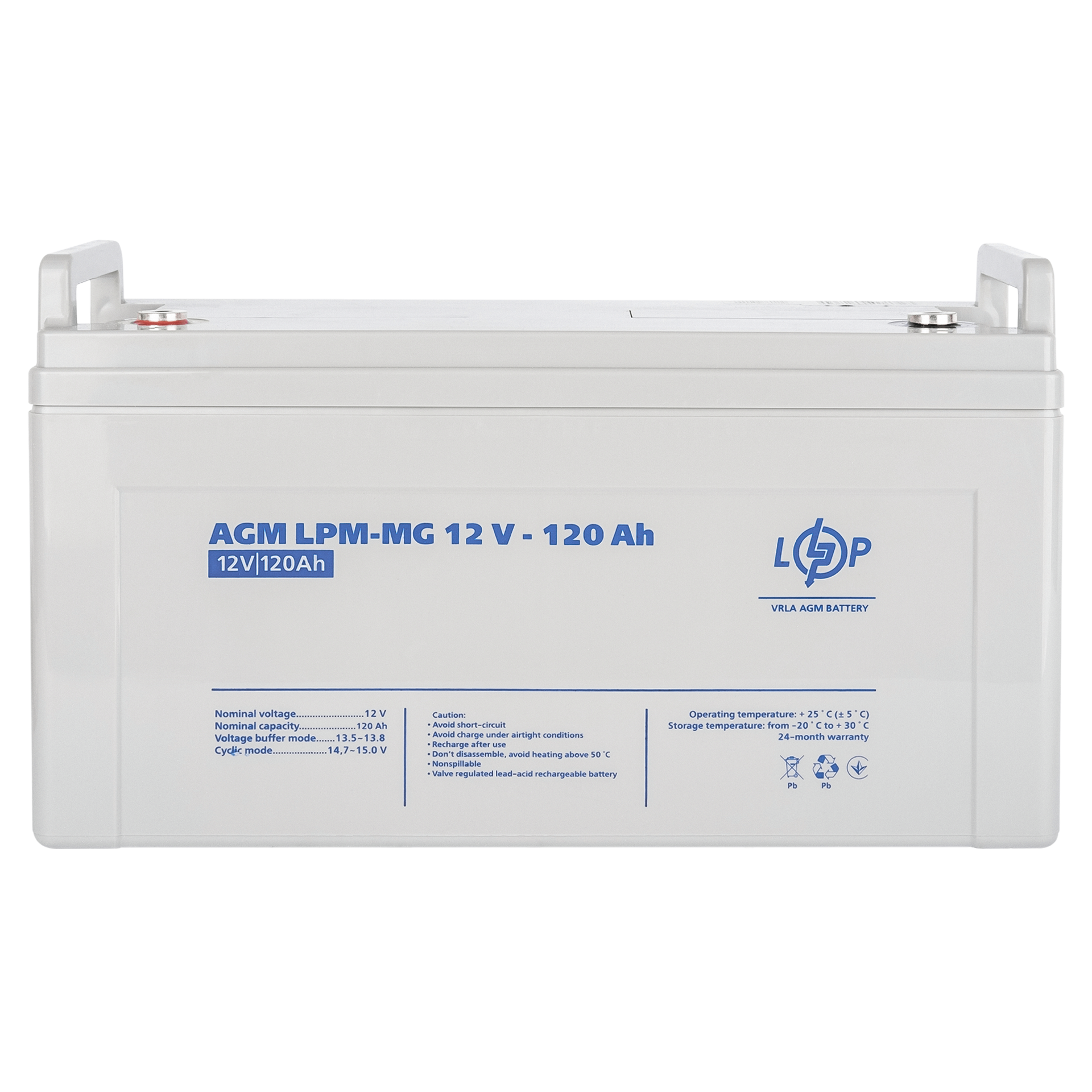 Мультигелевый аккумулятор 120 Ah LPM-MG 12V - Зображення 3