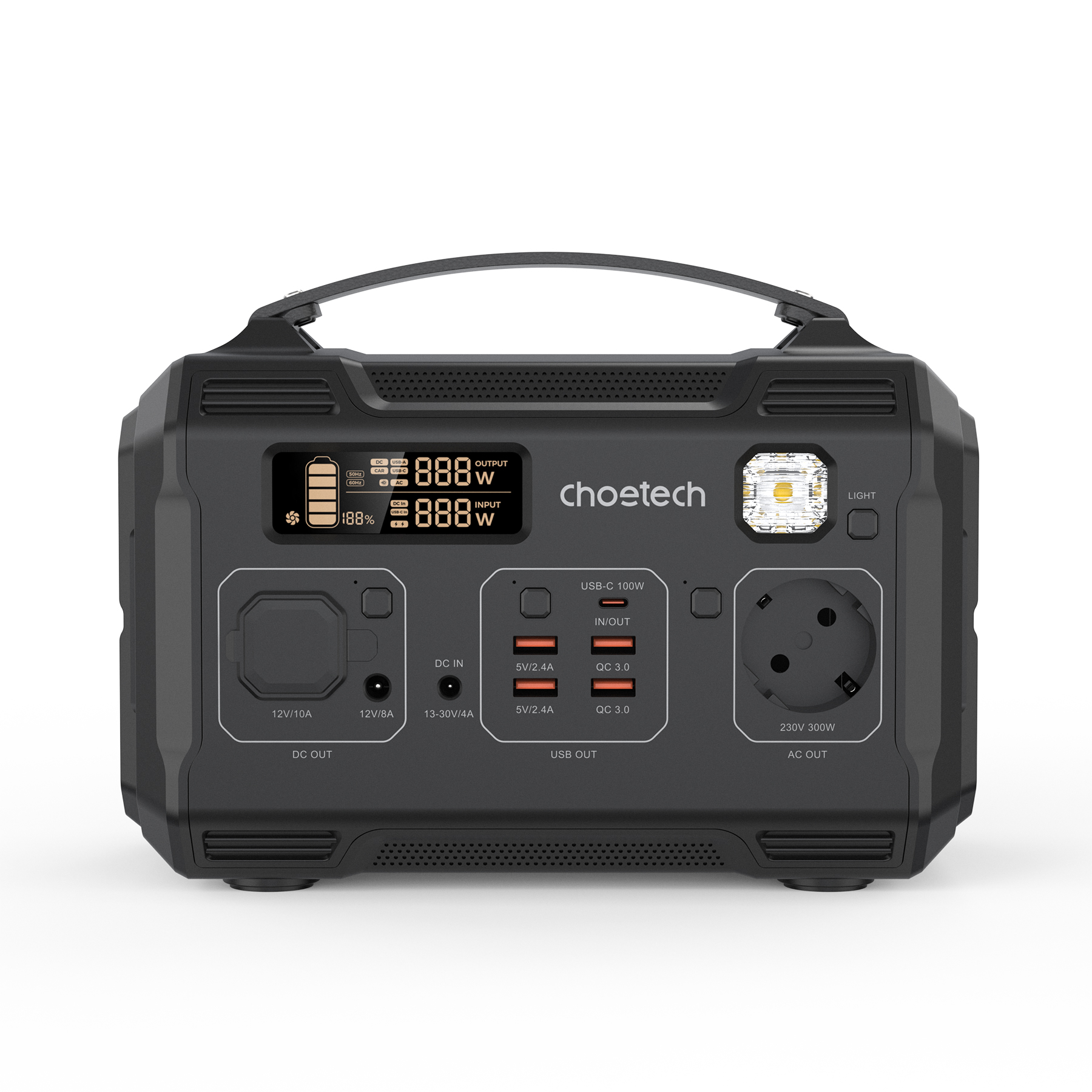 Зарядная портативная станция 300 Вт Choetech, BS002 - Зображення 6