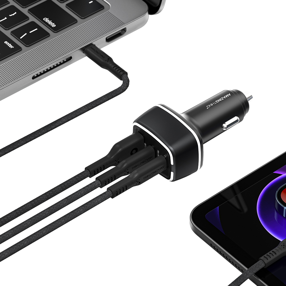 Зарядное устройство для автомобиля AmazingThing Speed Pro PD 53 Вт/PPS 33 Вт с 3 портами - Зображення 2