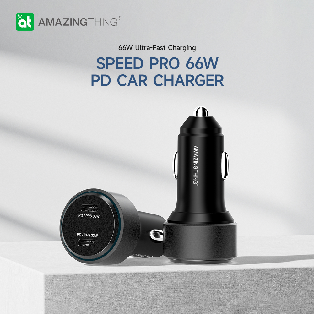 AmazingThing Speed Pro PD 66W/PPS 33W 2-портовое автомобильное зарядное устройство - Зображення 4