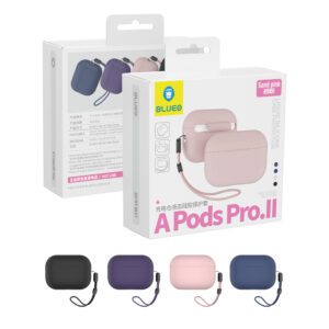 Силиконовый чехол Blueo Airpods Pro 2 Liquid Silicone Case, Песочно-розовый