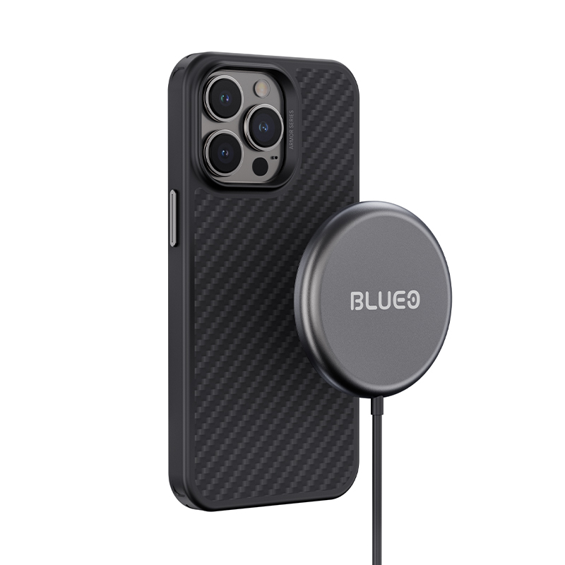Защитный чехол Blueo из арамидного волокна для iPhone 14 Pro Max с MagSafe, Черный - Зображення 2