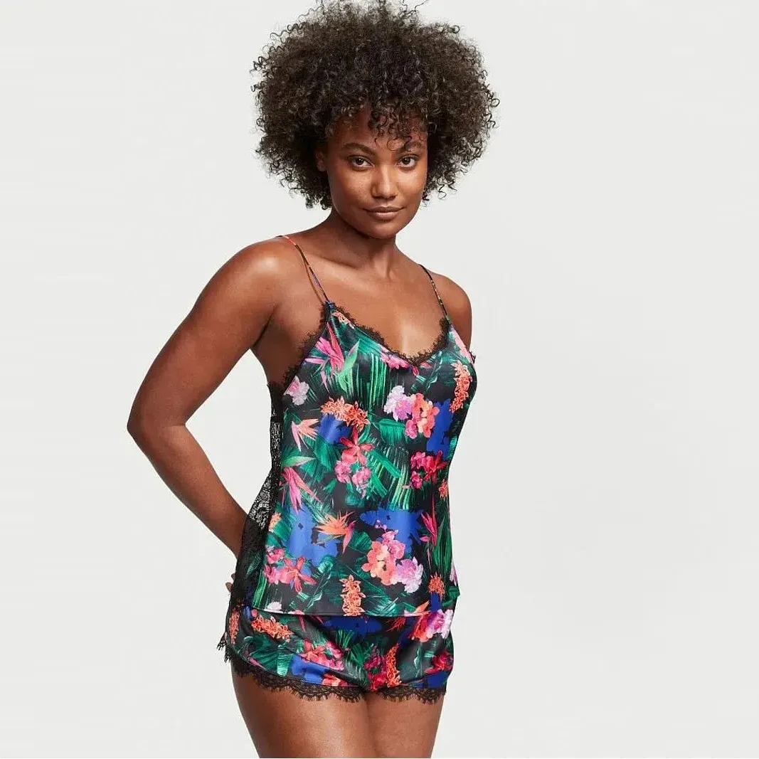 Атласний комплект для сну Satin and Lace Cami Set