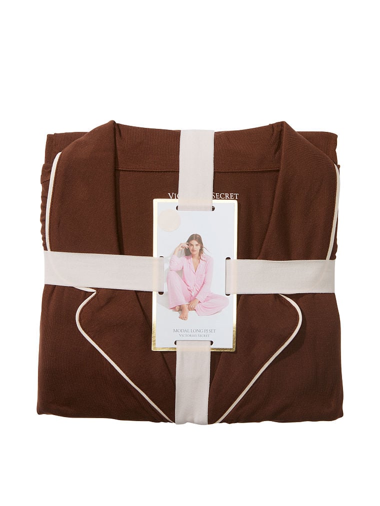 Піжама Modal Long PJ set Brown, колір коричневий, розмір M, Victoria's Secret - Зображення 2