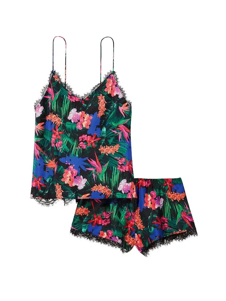 Атласний комплект для сну Satin and Lace Cami Set - Зображення 3