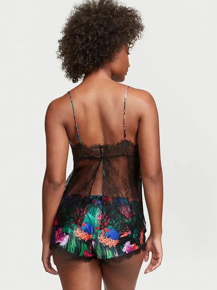 Атласний комплект для сну Satin and Lace Cami Set - Зображення 2