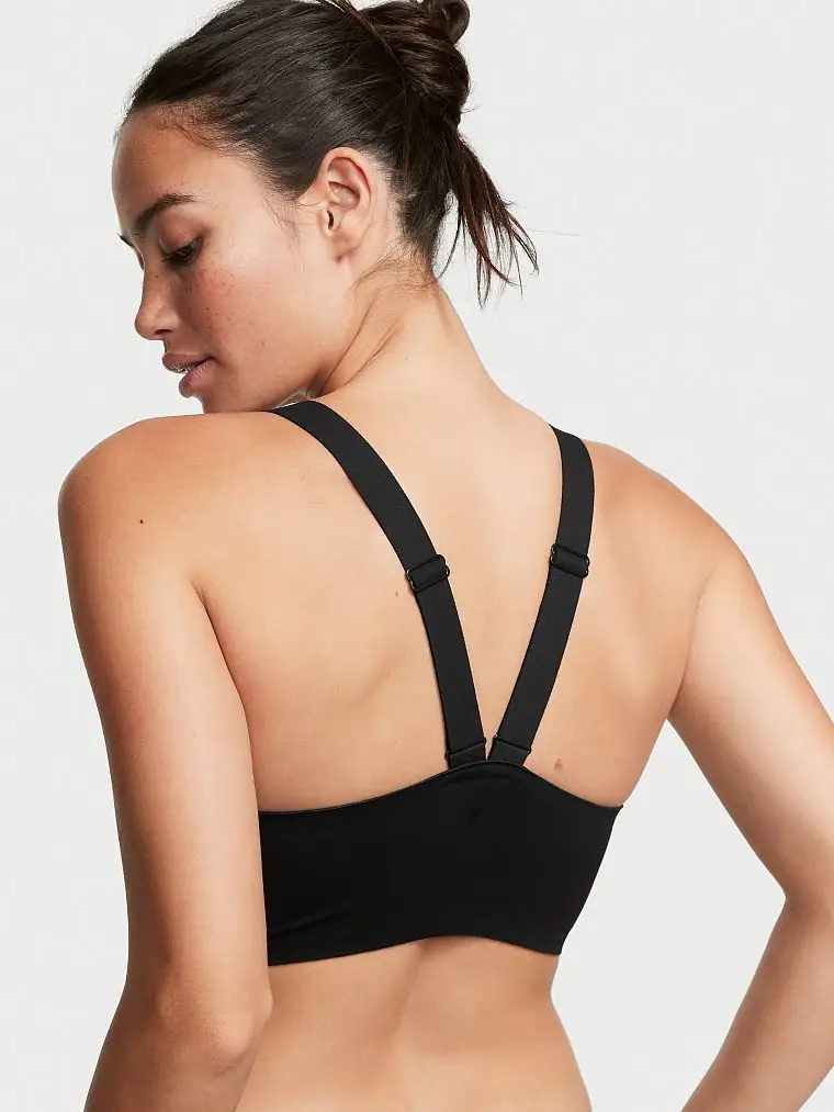 Спортивний топ LOVE CLOUD RUCHED SPORTS BRA VICTORIA'S SECRET, чорний - Зображення 2