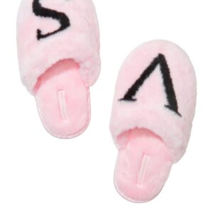 Жіночі капці домашні CLOSED TOE FAUX FUR SLIPPERS блідорожеві, розмір М, Victoria’s Secret