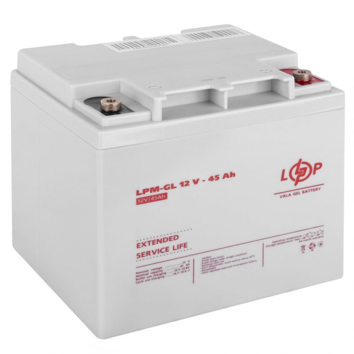 Акумулятор гелевый LPM-GL 12V - 45 Ah - Зображення 2