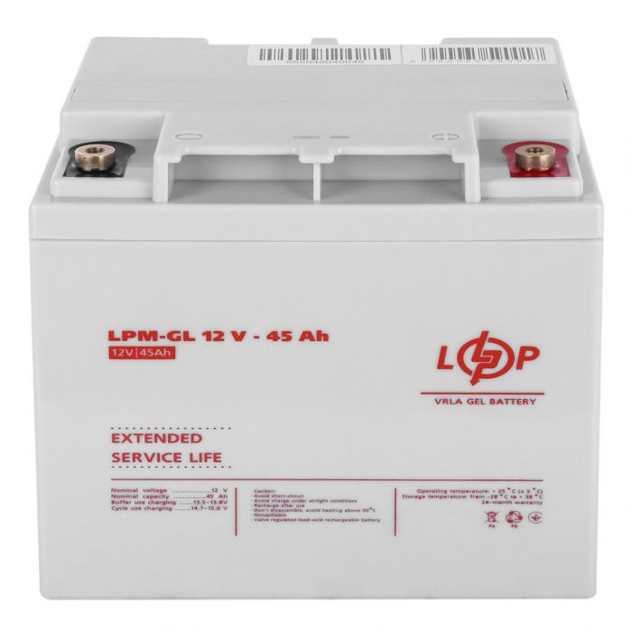 Акумулятор гелевый LPM-GL 12V - 45 Ah - Зображення 3