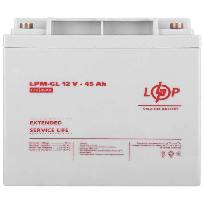 Акумулятор гелевый LPM-GL 12V - 45 Ah - Зображення 4