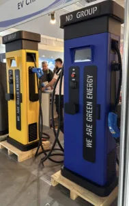 Універсальна надшвидка зарядна станція для електромобілів ND EVC UN160 (CCS+GBT+CHADEMO)