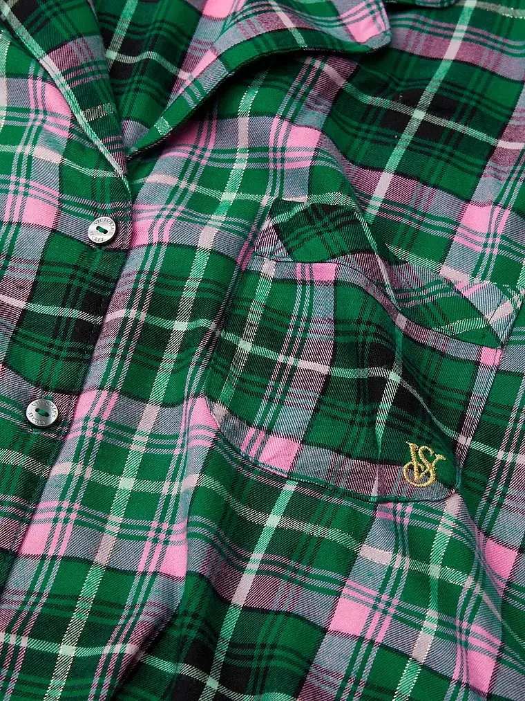 Піжама зі штанами в клітинку Flannel Long PJ Set, Victoria's Secret - Зображення 4