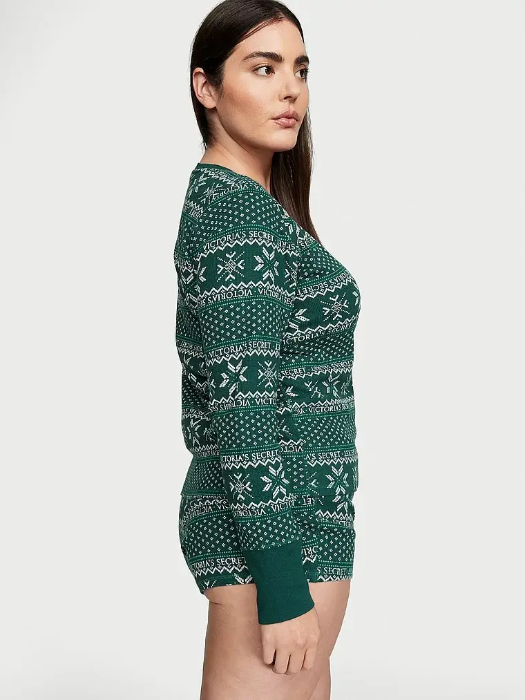 Термо піжама з шортами зелена Thermal Short PJ Set, Victoria's Secret - Зображення 3
