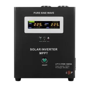 Сонячний інвертор (ДБЖ) LPY-С-PSW-1500 VA (1050 Вт) MPPT 24 V