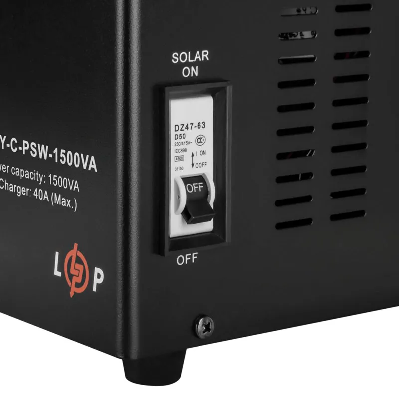 Сонячний інвертор (ДБЖ) LPY-С-PSW-1500 VA (1050 Вт) MPPT 24 V - Зображення 6