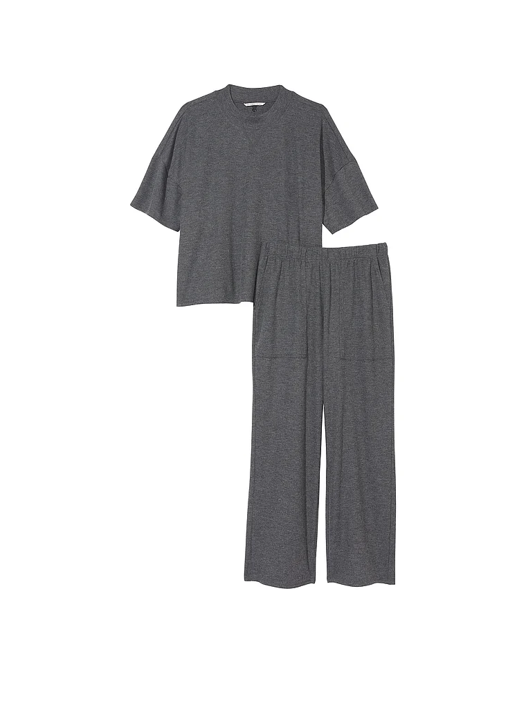 Костюм для дому Glow Waffle Henley Jogger Set (розмір S, сірий), Victoria's Secret - Зображення 2