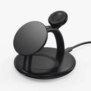 Бездротовий зарядний пристрій Choetech Magnetic 3 in 1 magnetic Wireless Charging Stand Black