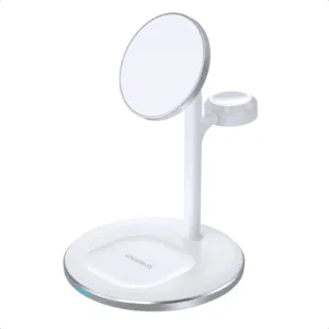 Зарядний бездротовий пристрій Choetech Magnetic 3 in 1 magnetic Wireless Charging Stand White