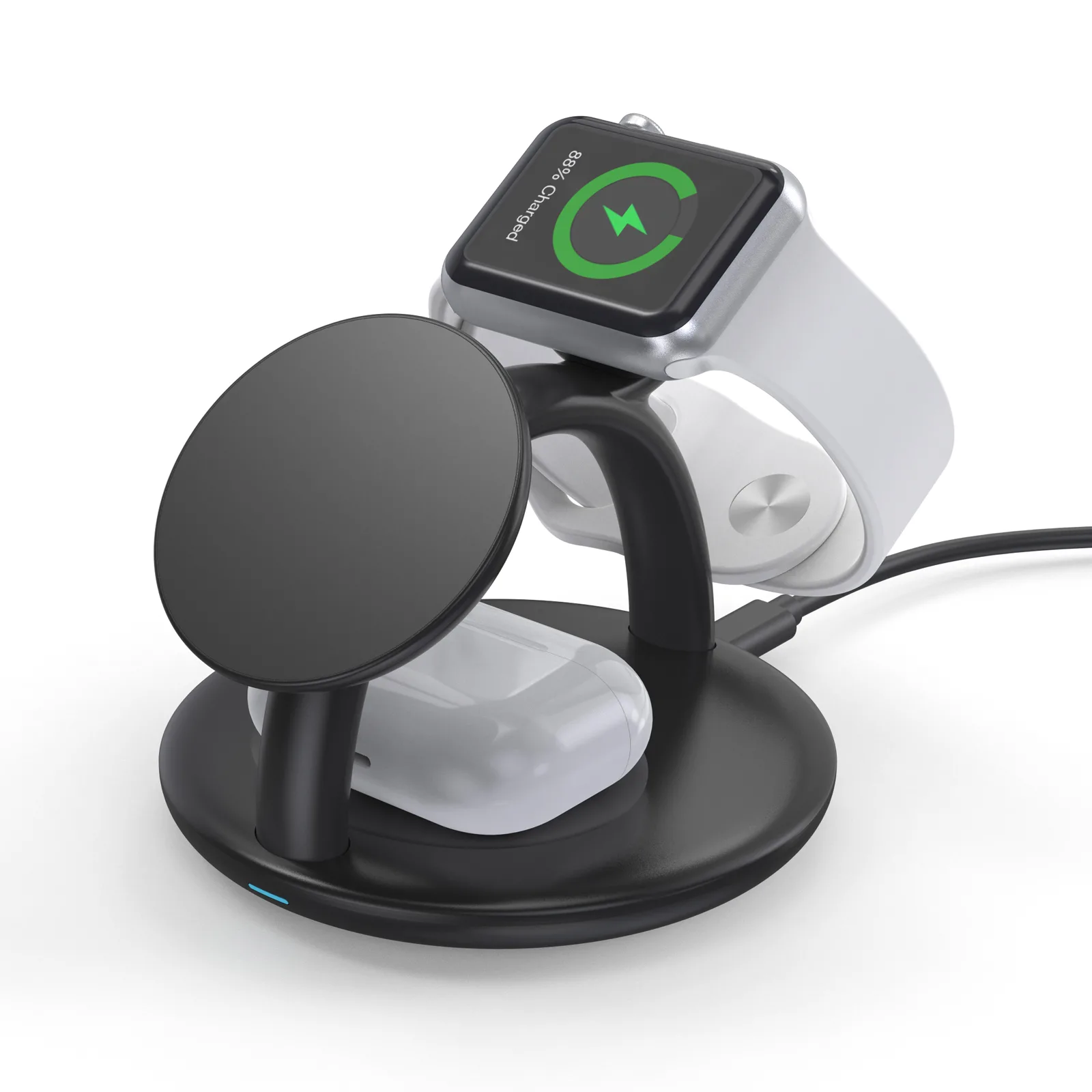 Бездротовий зарядний пристрій Choetech Magnetic 3 in 1 magnetic Wireless Charging Stand Black - Зображення 5