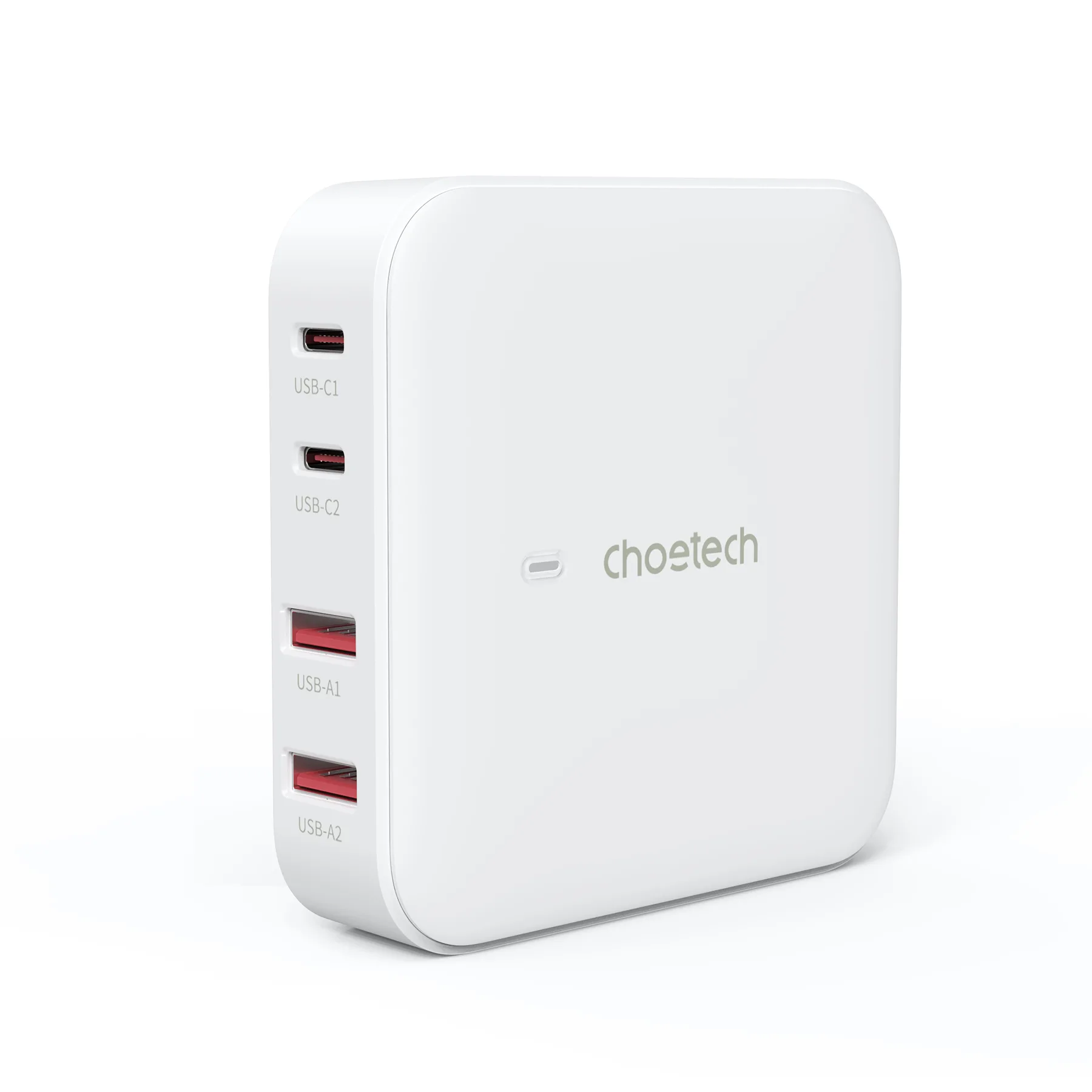 Зарядний пристрій Choetech PD 100W GaN desktop 2C+2A Charger White - Зображення 7
