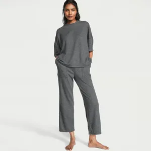 Костюм для дому Glow Waffle Henley Jogger Set (розмір S, сірий), Victoria's Secret