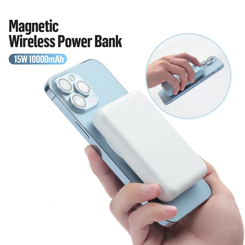Додатковий зовнішній акумулятор Blueo Wireless Powerbank 10000 mA Black - Зображення 4