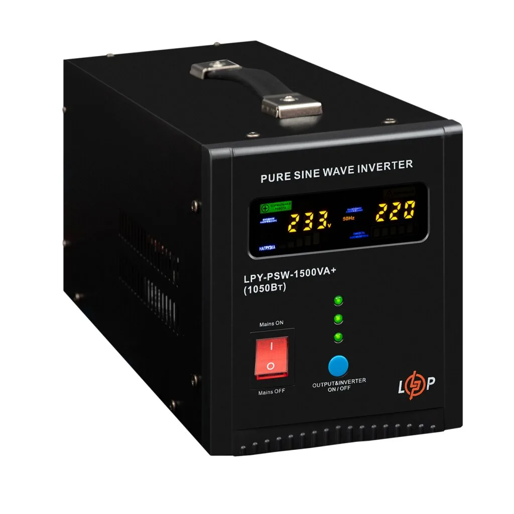 ДБЖ LogicPower LPY-PSW-1500VA+ (1050Вт) 10A/15A з правильною синусоїдою 24V - Зображення 2