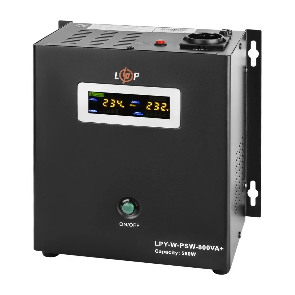 ДБЖ правильна синусоїда, 12V LPY-W-PSW-800VA+(560Вт)5A/15A, LogicPower
