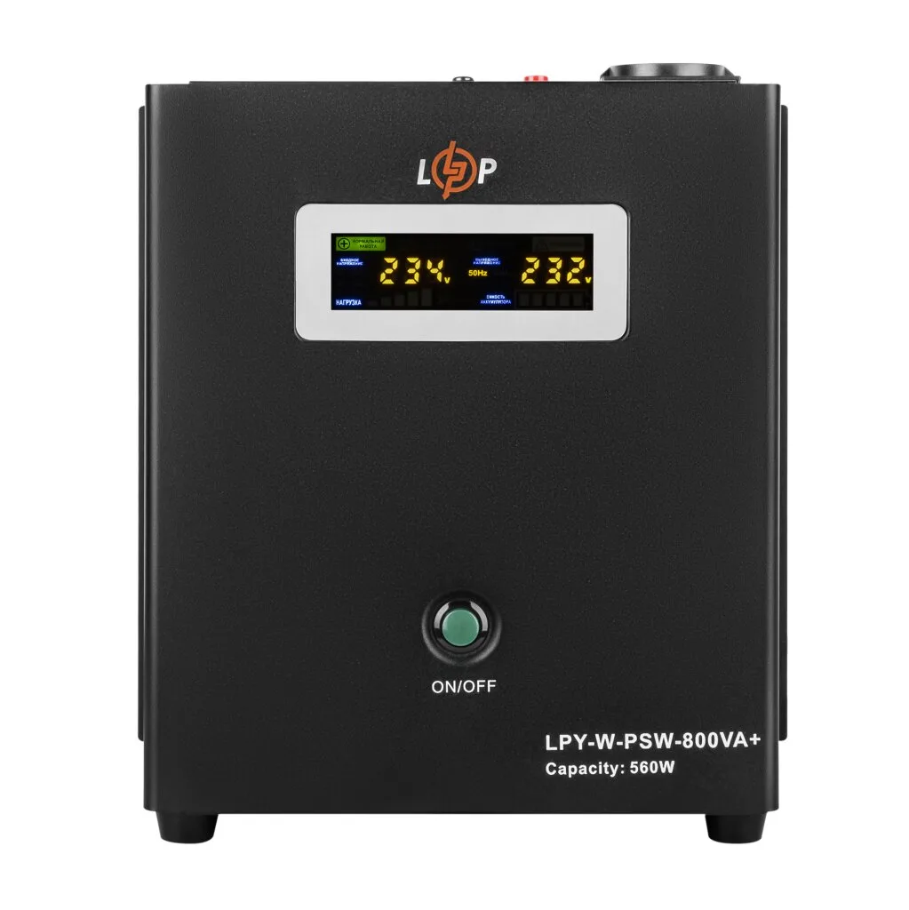 ДБЖ правильна синусоїда, 12V LPY-W-PSW-800VA+(560Вт)5A/15A, LogicPower - Зображення 4