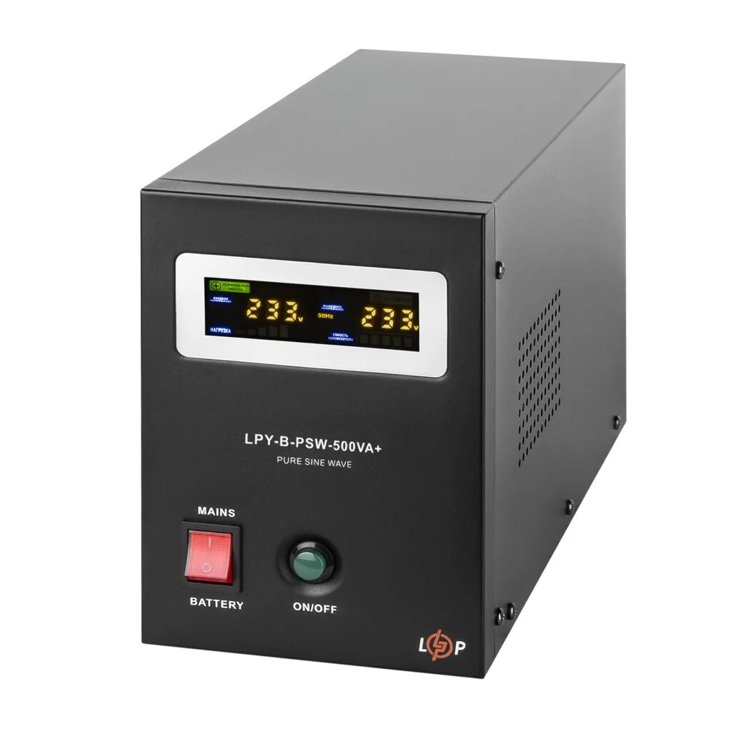 ДБЖ 350 Вт з правильною синусоїдою 12V LPY-B-PSW-500VA+ (350Вт) 5A/10A
