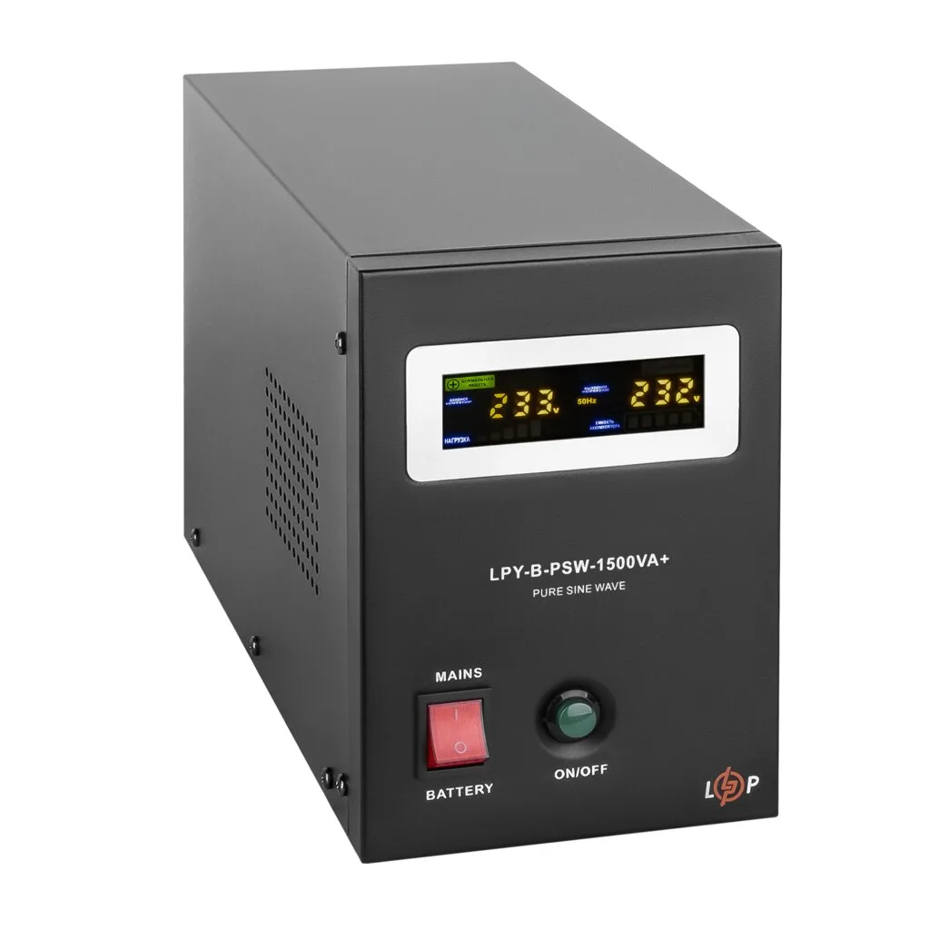 ДБЖ з правильною синусоїдою 24V LPY-B-PSW-1500VA+(1050Вт) 10A/15A - Зображення 3