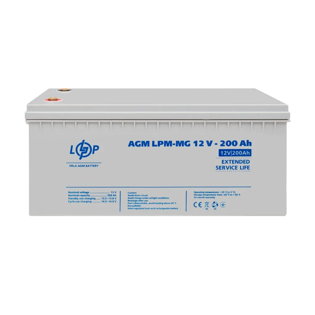 Акумулятор мультигелевий LPM-MG 12V - 200 Ah, LogicPower - Зображення 2