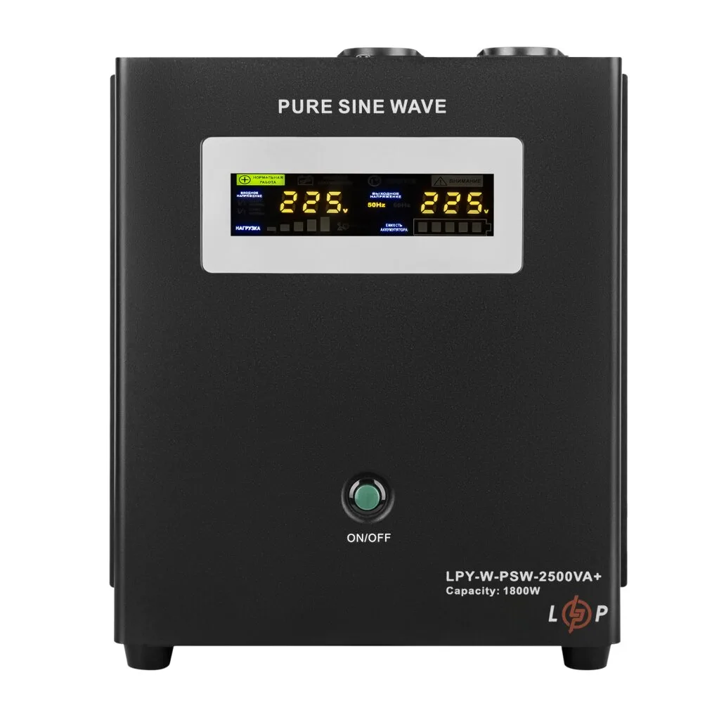 ДБЖ 1800 Вт з правильною синусоїдою 24V LPY-W-PSW-2500VA-10A/20A, LogicPower - Зображення 5
