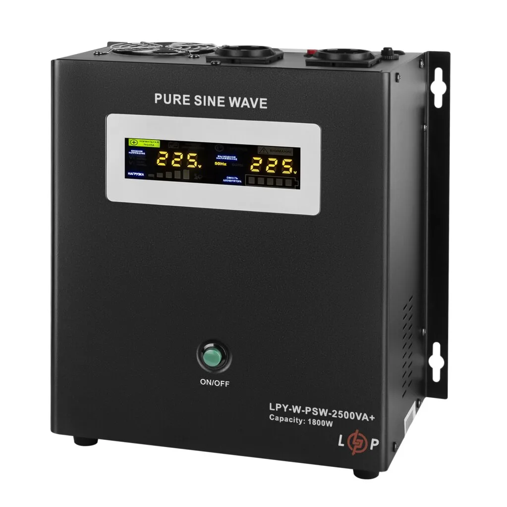 ДБЖ 1800 Вт з правильною синусоїдою 24V LPY-W-PSW-2500VA-10A/20A, LogicPower