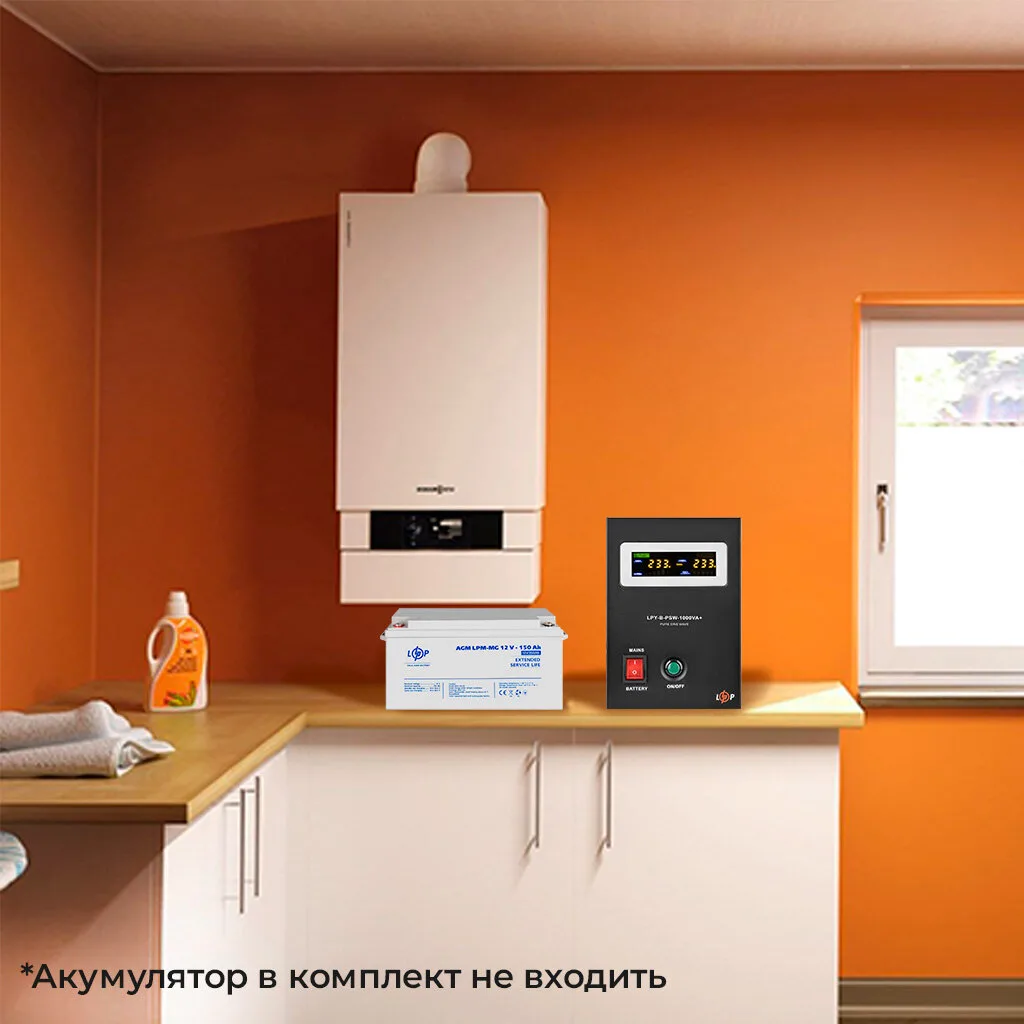 ДБЖ 700 Вт з правильною синусоїдою 12V LPY-B-PSW-1000VA, 10A/20A, LogicPower - Зображення 6