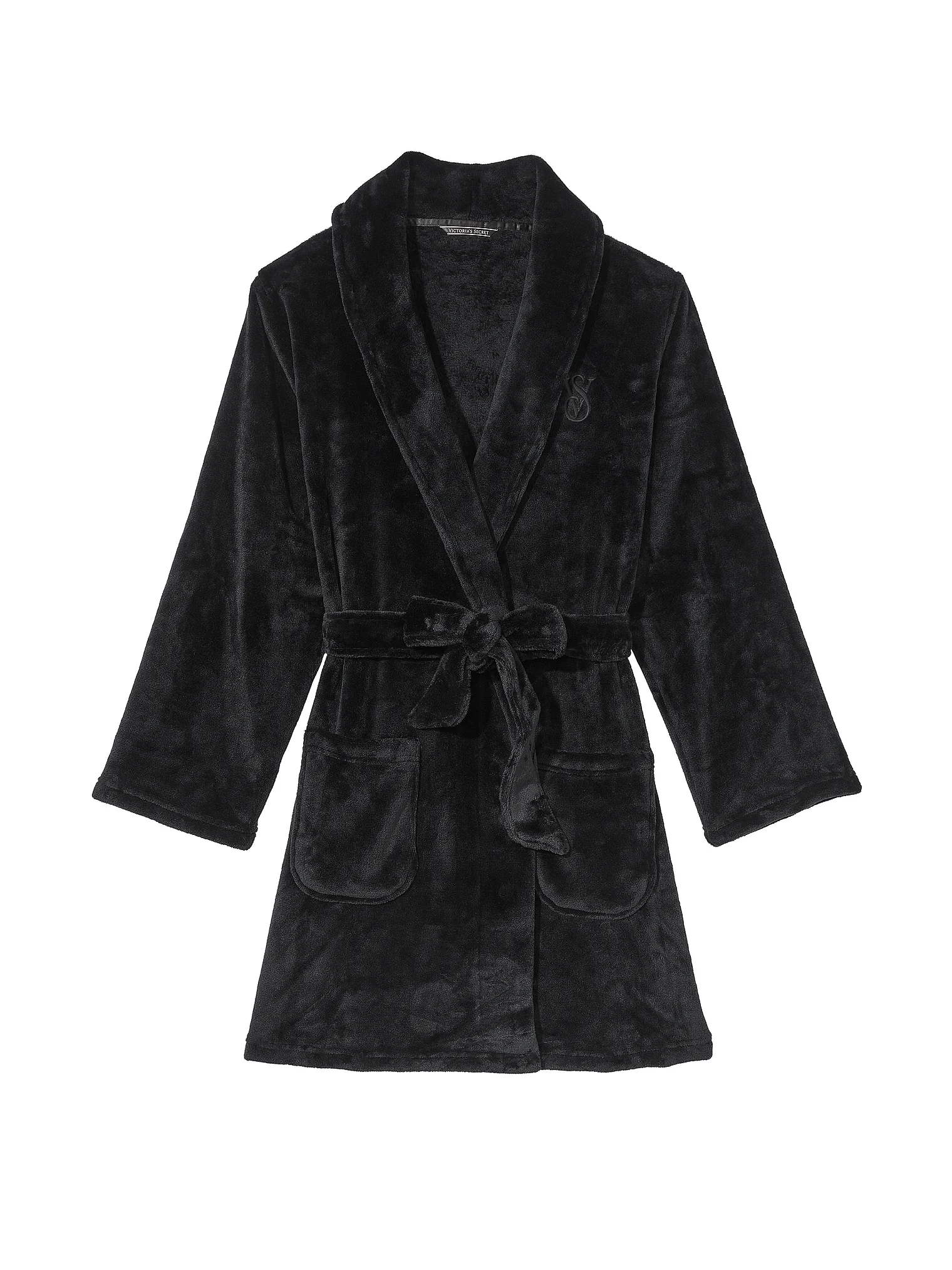 Халат теплий Short Cozy Robe, чорний, XS/S, Victoria's Secret - Зображення 2