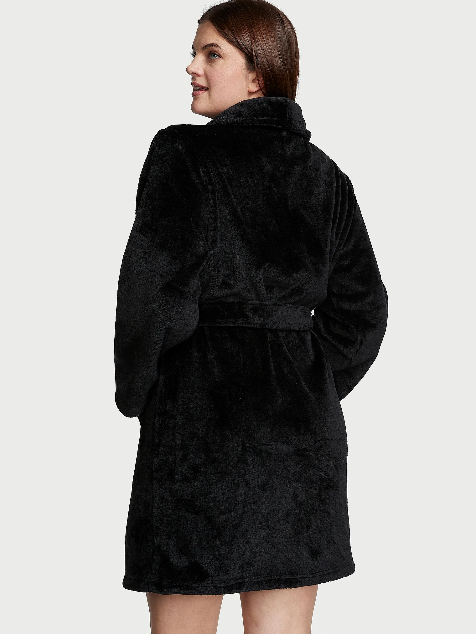 Халат теплий Short Cozy Robe, чорний, XS/S, Victoria's Secret - Зображення 3