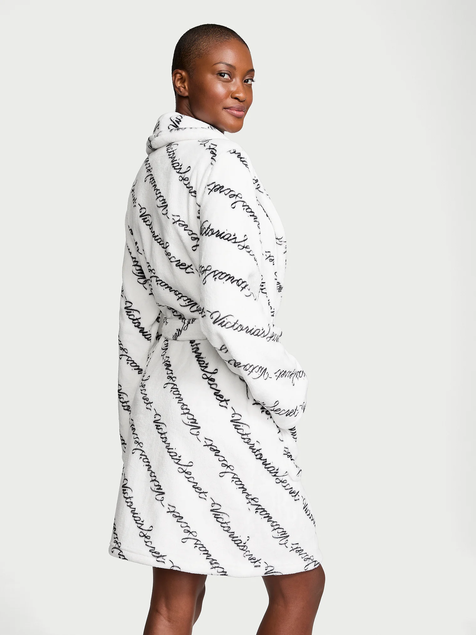 Халат теплий Short Cozy Robe, білий, XS/S, Victoria's Secret - Зображення 4